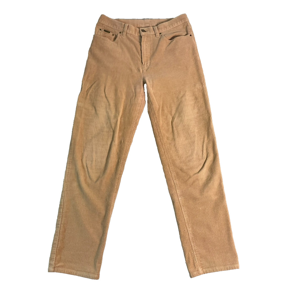 Vintage Lauren Jeans Co Ralph Lauren Corduroy Pants Womens 8 Beige Straight